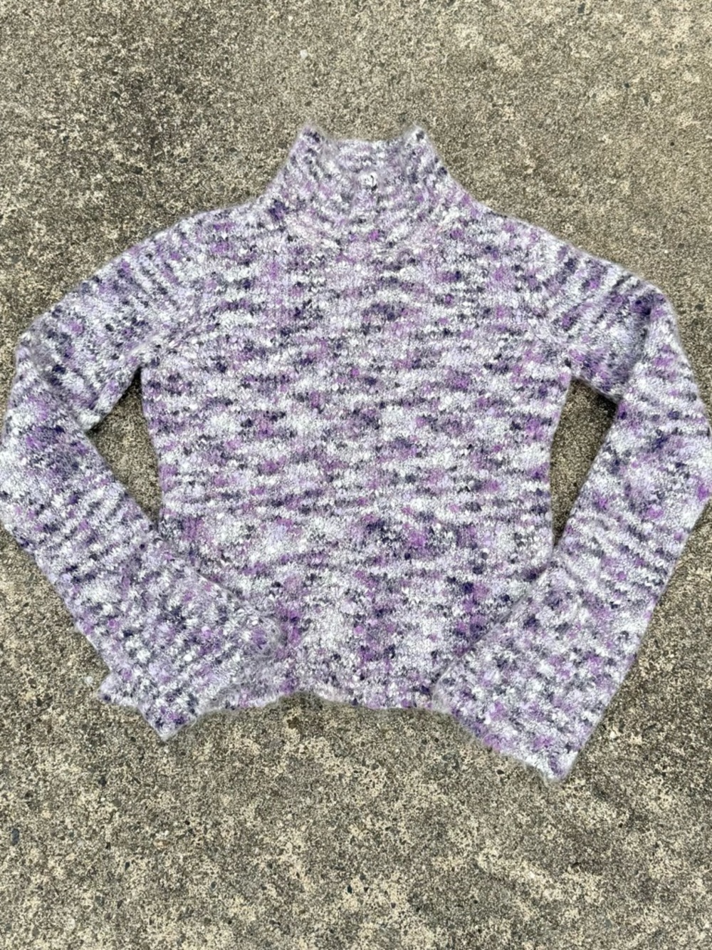 Vintage Old Navy Lavender Marled Turtleneck Sweater size S